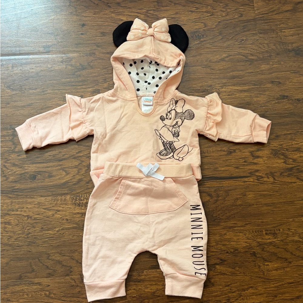 Disney Peach Minnie Mouse Infant Set